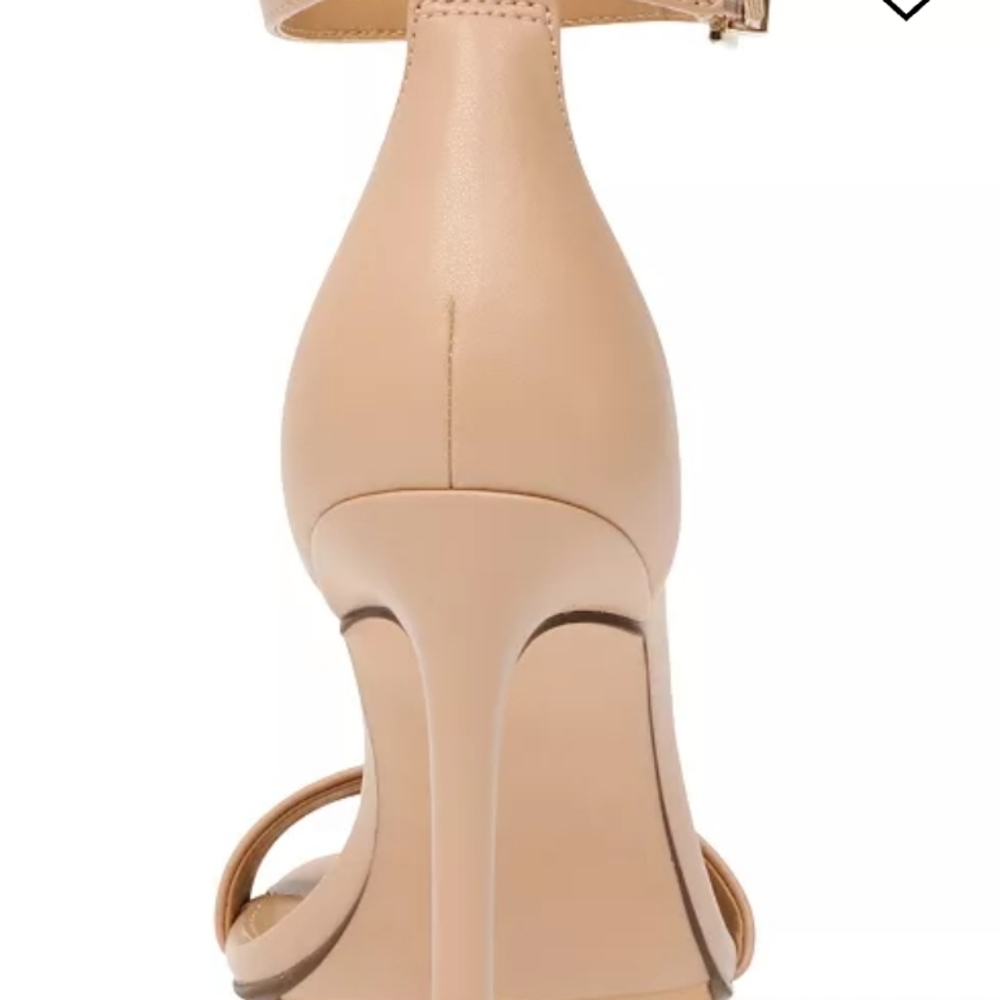 Wild Pair Bethie Suede Open Toe Sandals Nude 6 - Picture 3 of 9